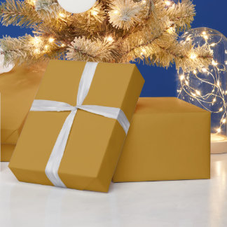 Chutney Mustard Yellow Solid Colour Warm Backgroun Wrapping Paper