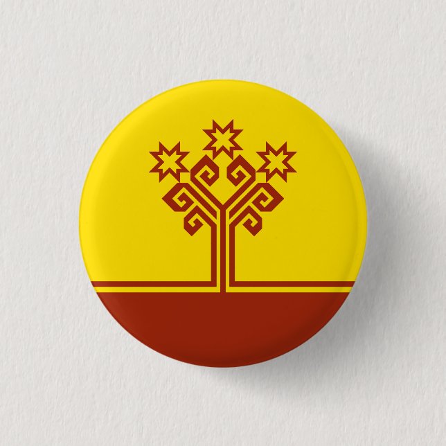 Chuvashia Flag 1 Inch Round Button (Front)