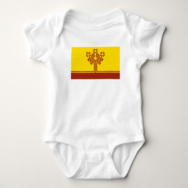 Chuvashia Flag Baby Bodysuit (Front)