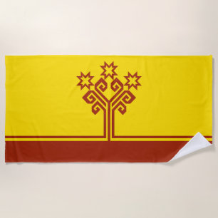 Chuvashia Flag Beach Towel