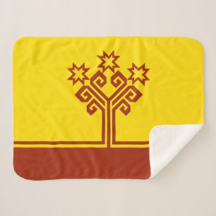 Chuvashia Flag Sherpa Blanket