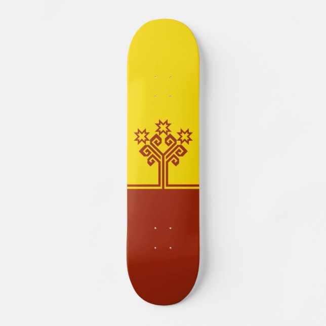 Chuvashia Flag Skateboard (Front)