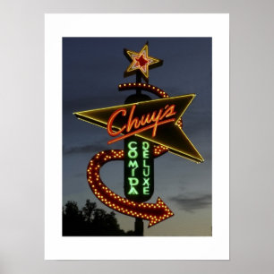 Chuys Neon-Print Poster