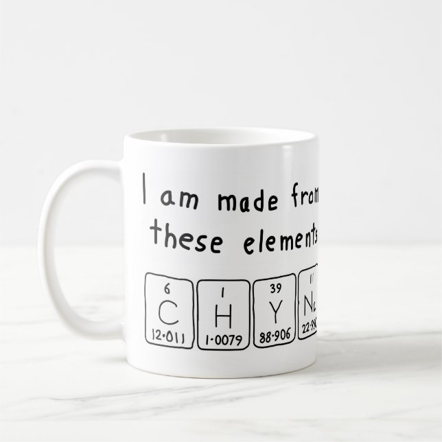 Chyna nom de table périodique mug (Gauche)