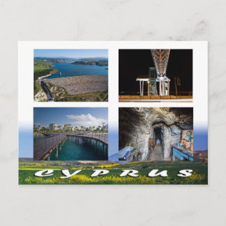 Chypre carte postale barrage lac pont eau ville Li