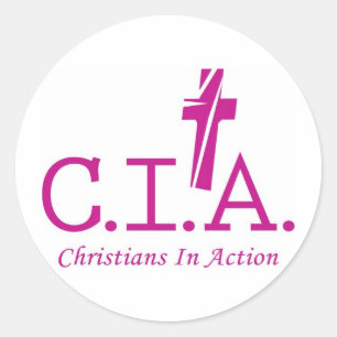 CIA Agents to the Lord Christians In Action Classic Round Sticker