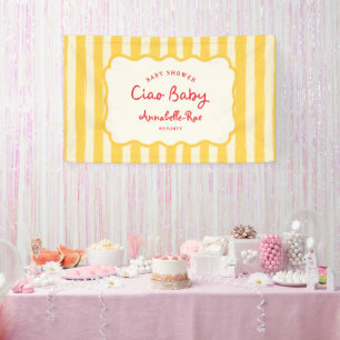 Ciao Baby Baby Shower Personalized Italian Banner