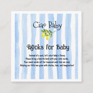 Ciao Baby Blue Stripes Lemon Books for Baby  Enclosure Card
