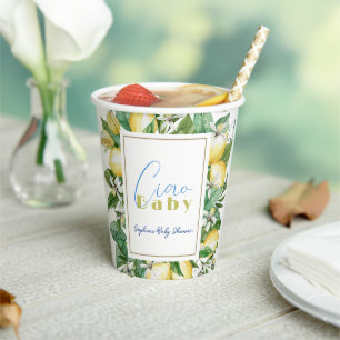Ciao Baby Citrus Lemon Baby Shower Paper Cups