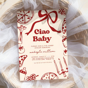 Ciao Baby Invitation Fantaisiste de Pizza Italienn