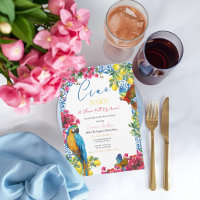 Ciao Baby Italian Blue Tile Lemons Baby Shower 