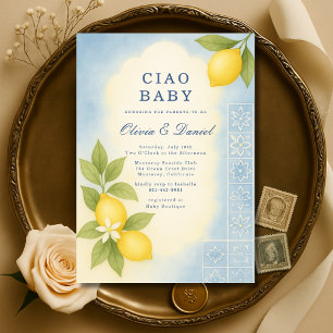 Ciao Baby Italian Couples Baby Shower Invitation