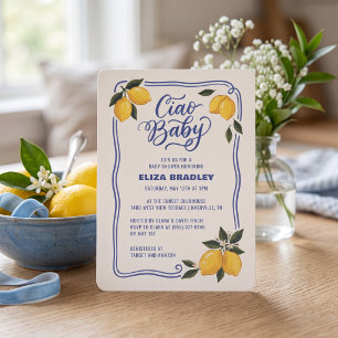 Ciao Baby Italian Lemon Baby Shower Invitation