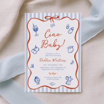 Ciao Baby Italian Red Blue Baby Shower