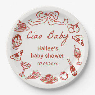 Ciao Baby Italian Themed Baby Shower Paper Plates