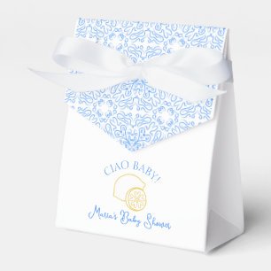Ciao Baby! Lemon Blue Italian Baby Shower Favor Box