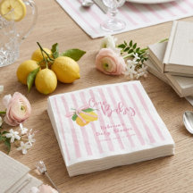 Ciao Baby Lemon Bows Girls Baby Shower Invitation