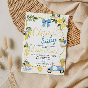 Ciao Baby Lemon Italian Baby Shower Invite