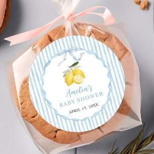 Ciao Baby Lemon Themes Baby Shower Classic Round Sticker