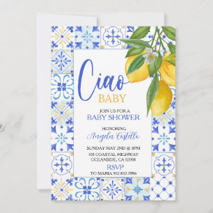 Ciao Baby Shower Amalfi Coast Lemon Invitation
