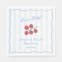 Ciao Baby! Tomatoes Blue Red Baby Shower Party