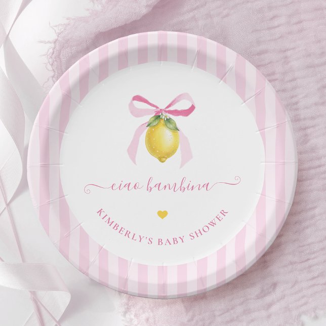 Ciao Bambina Italian Lemon Baby Shower Plates (Creator Uploaded)