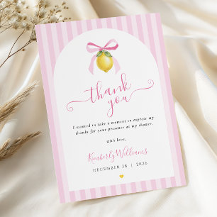 Ciao Bambina Italian Lemon Baby Shower Thank You Card