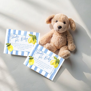 Ciao Bambino blue stripes lemons book request Enclosure Card