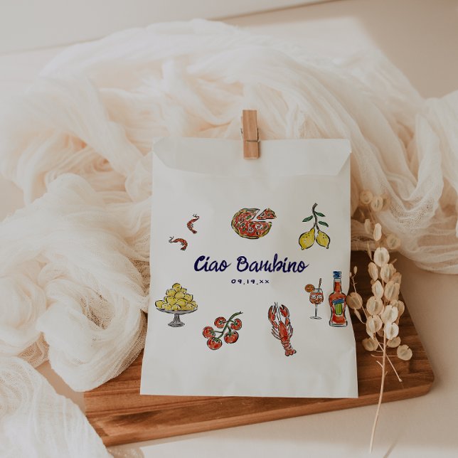 Ciao Bambino Italian Mediterranean Baby Shower Favour Bag (Creator Uploaded)