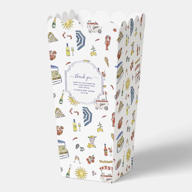 Ciao Bambino | Italian Summer Baby Shower Favor Box (Front)