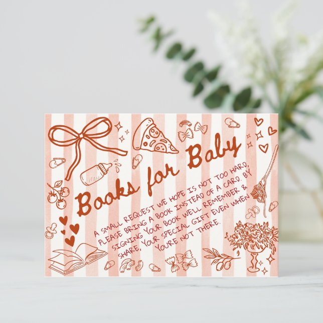 Ciao Bambino Red - Books for Baby  Enclosure Card (Standing Front)