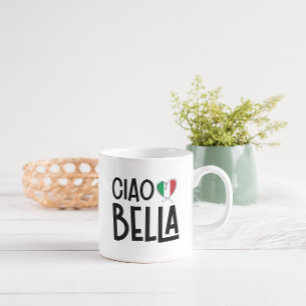 Ciao Bella – Cute Italian Flag Heart Coffee Mug