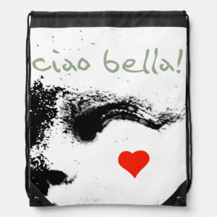 ciao bella! drawstring bag