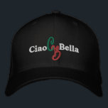 Ciao Bella Embroidered Hat<br><div class="desc">Cute embroidered hat for the Italian girl in your life or for the Italian girl that you are!</div>