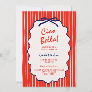 Ciao Bella Italian Chic Bridal Shower Invitation