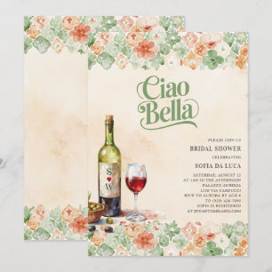 Ciao Bella Italian Tiles Bridal Shower Invitation