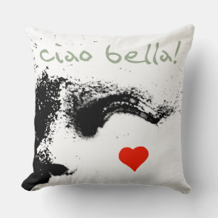 ciao bella! throw pillow