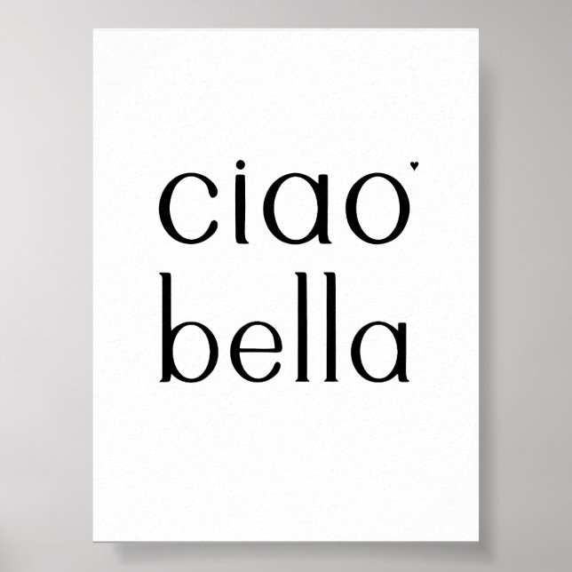 Ciao bella - valentine typography poster (Front)