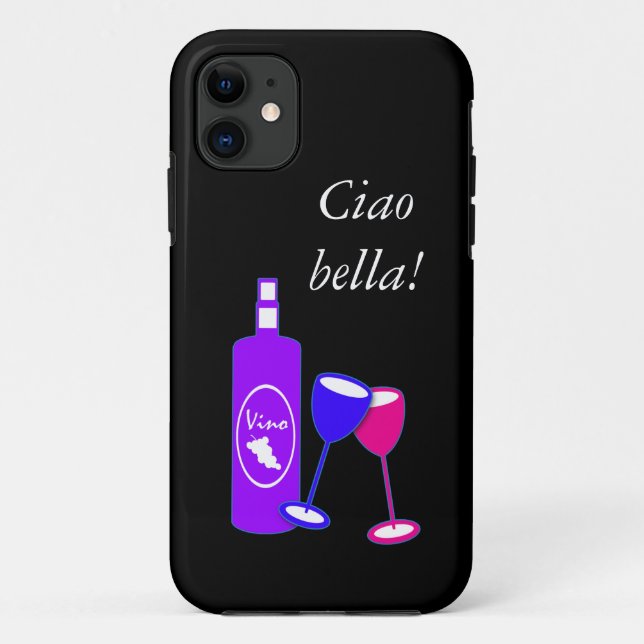 Ciao BellaWine Theme Iphone Touch Case (Back)