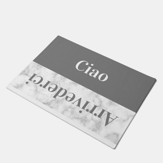 Ciao   - greetings in Italian Doormat (Angled)