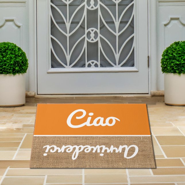 Ciao   - greetings in rustic  Doormat (Creator Uploaded)