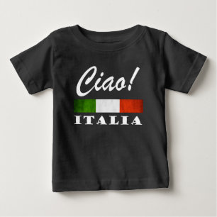 Ciao! Italia Tricolore Green White Red Italy Flag Baby T-Shirt