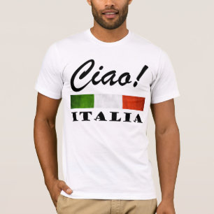 Ciao! Italia Tricolore Green White Red Italy Flag T-Shirt