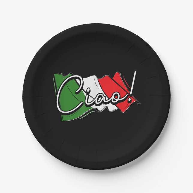 Ciao! - Italian and European Venice Scooter and La Paper Plate (Front)