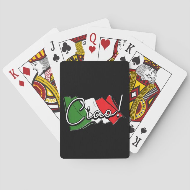 Ciao! - Italian and European Venice Scooter and La Playing Cards (Back)