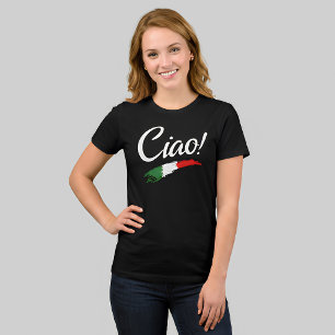 Ciao Italian Flag Pride Women T-Shirt Tri-Blend Shirt