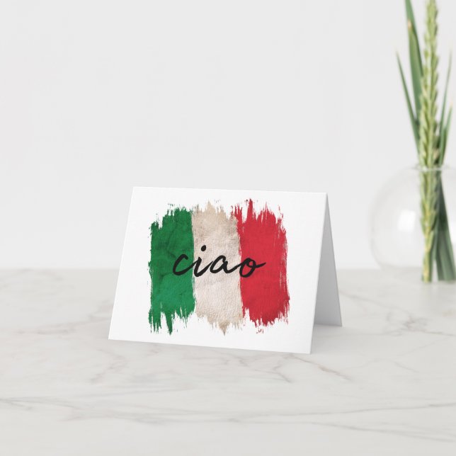 Ciao, Italian language greeting   Card (Front)