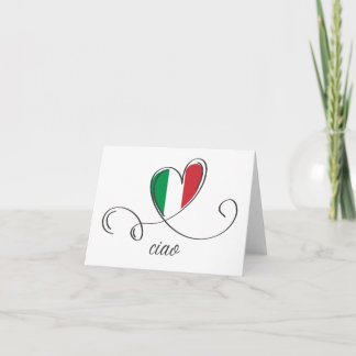 Ciao, Italian language greeting Card