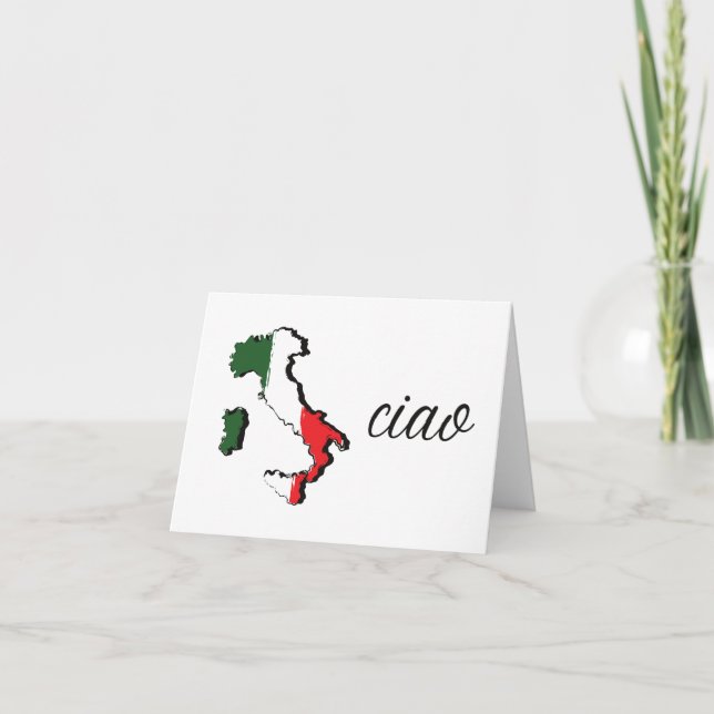 Ciao, Italian language greeting   Card (Front)