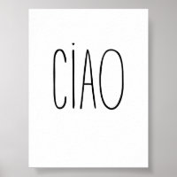 Ciao - minimalistic typography poster